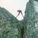 Climbing a 6c, 20 pitch route on the Envers des Aiguilles, 1992