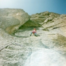 Climbing a 6c, 20 pitch route on the Envers des Aiguilles, 1992