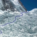 Route through the Khumbu Icefall
